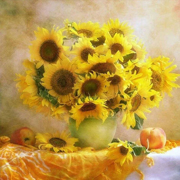 HOMFUN Full Square/Round Drill 5D DIY Diamond Painting ‘’Sunflower basket" 3D Embroidery Cross Stitch 5D Home Decor Gift